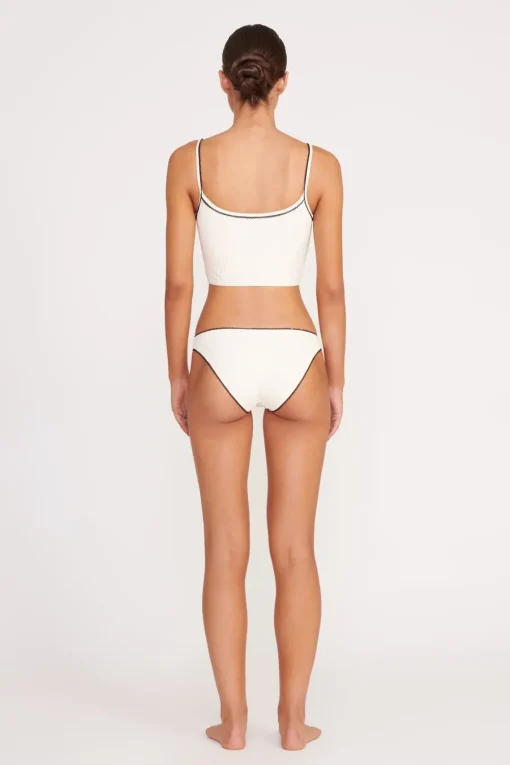 ABBY SWIM TOP  IVORY BLACK