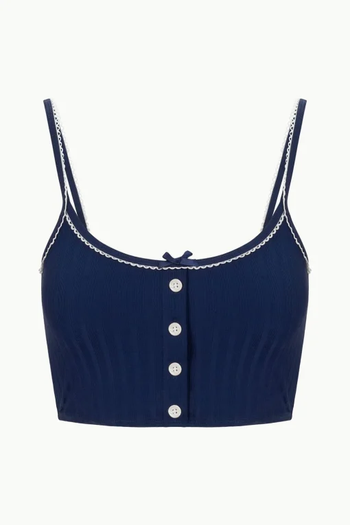 ABBY SWIM TOP  NAVY WHITE