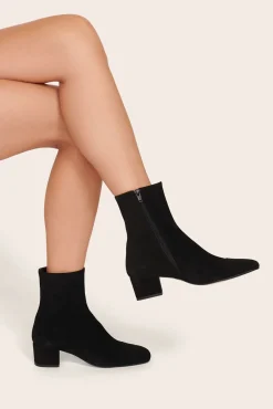 AIMEE SHORT BOOT  BLACK SUEDE
