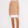 ALDRIN DRESS  CAMEL WHITE