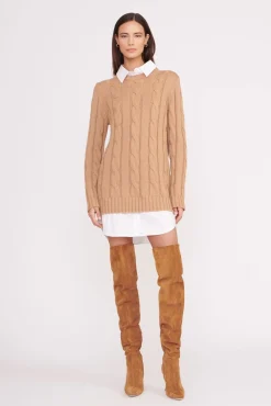 ALDRIN DRESS  CAMEL WHITE