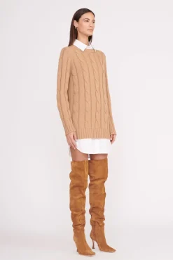 ALDRIN DRESS  CAMEL WHITE