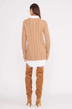 ALDRIN DRESS  CAMEL WHITE