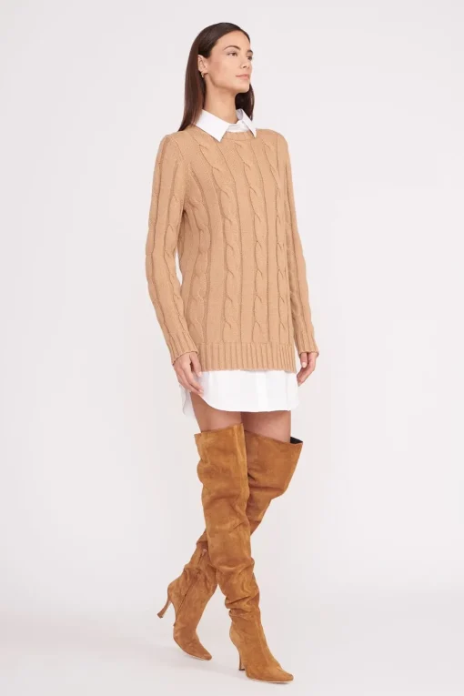 ALDRIN DRESS  CAMEL WHITE
