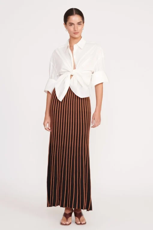 ALEIDA SKIRT  TAN BLACK