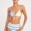 ALEXIS TRIANGLE TOP  BUTTERCUP SEASHORE STRIPE