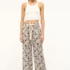 ALIZE PANT  NAVY SCALLOP BLOCK PRINT