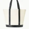 ALLORA TOTE  CREAM BLACK