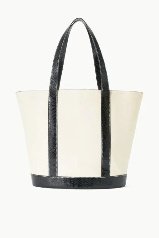 ALLORA TOTE  CREAM BLACK