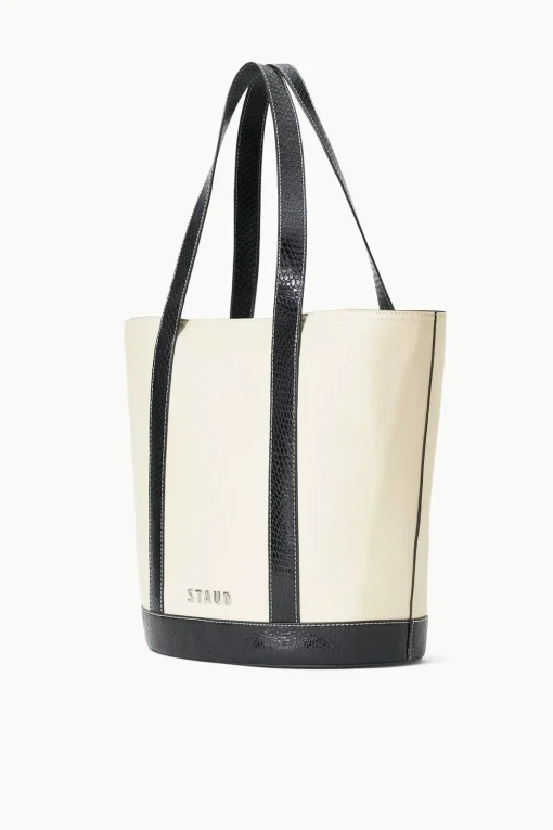 ALLORA TOTE  CREAM BLACK
