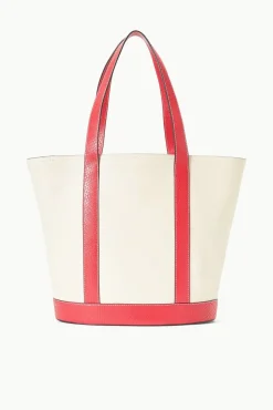 ALLORA TOTE  CREAM RED ROSE