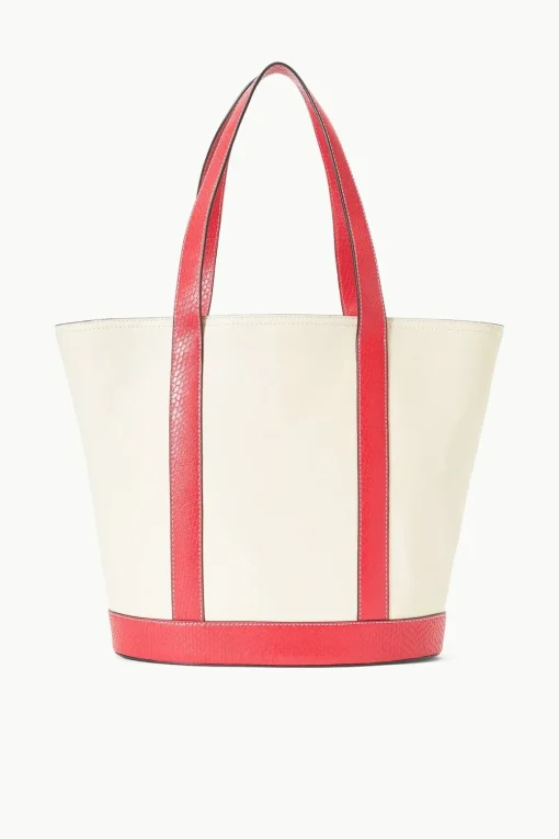 ALLORA TOTE  CREAM RED ROSE