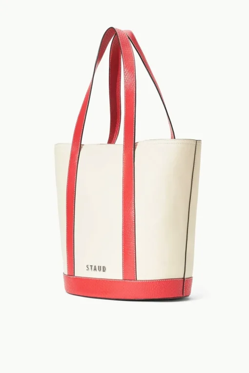 ALLORA TOTE  CREAM RED ROSE