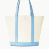ALLORA TOTE  CREAM STAUD BLUE