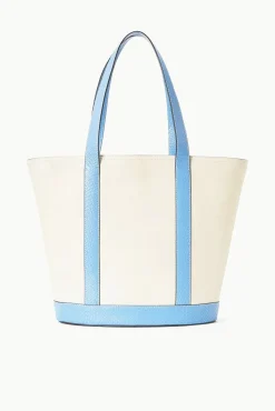 ALLORA TOTE  CREAM STAUD BLUE