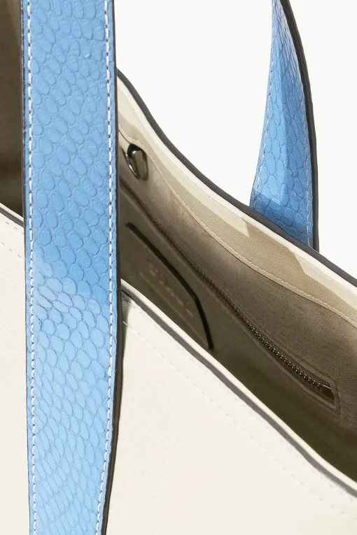 ALLORA TOTE  CREAM STAUD BLUE