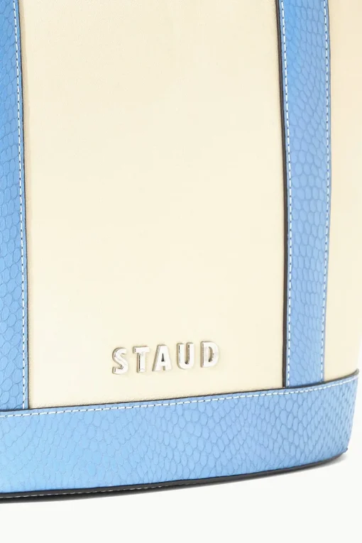 ALLORA TOTE  CREAM STAUD BLUE