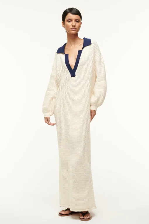 ALTEA DRESS  IVORY NAVY