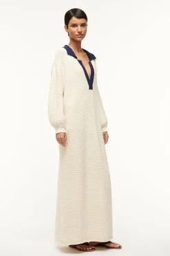 ALTEA DRESS  IVORY NAVY