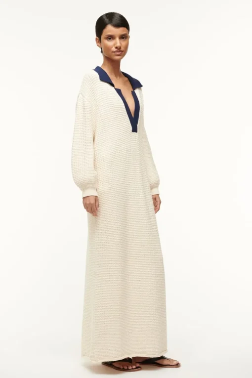 ALTEA DRESS  IVORY NAVY