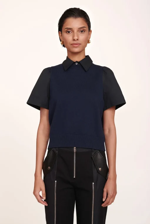 ARYA TOP  NAVY BLACK