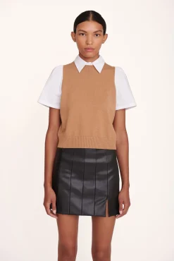 ARYA TOP  TAN WHITE