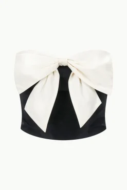 ATTICUS TOP  BLACK IVORY