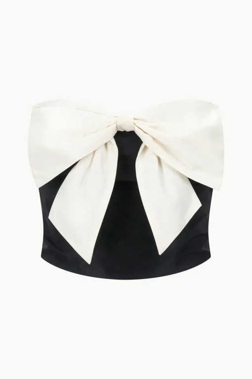 ATTICUS TOP  BLACK IVORY