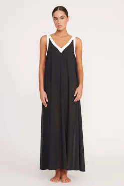 AVELINE COVERUP DRESS  BLACK WHITE
