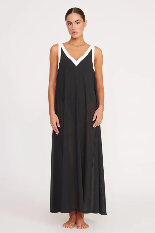 AVELINE COVERUP DRESS  BLACK WHITE