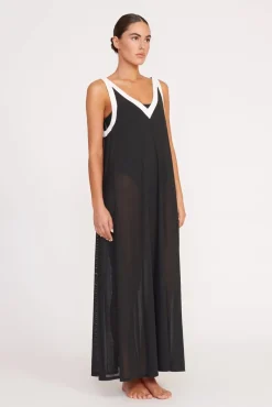 AVELINE COVERUP DRESS  BLACK WHITE