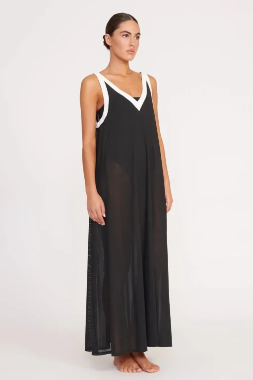 AVELINE COVERUP DRESS  BLACK WHITE