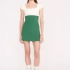 BACKSPIN DRESS  COURT GREEN IVORY