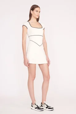 BACKSPIN DRESS  IVORY BLACK