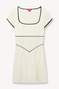 BACKSPIN DRESS  IVORY BLACK