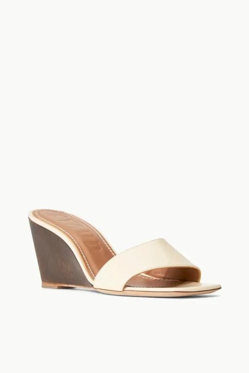 BILLIE WEDGE  CREAM WOOD