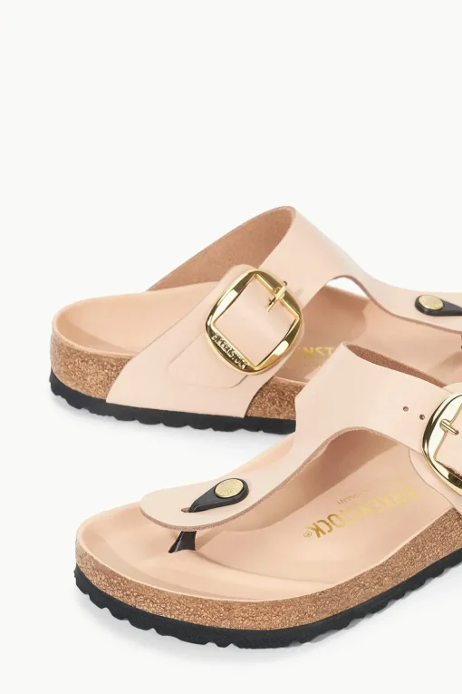 BIRKENSTOCK GIZEH BIG BUCKLE SANDAL  HIGH SHINE NEW BEIGE