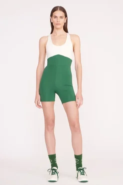 BOUNCE SHORT UNITARD  COURT GREEN IVORY