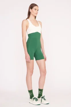 BOUNCE SHORT UNITARD  COURT GREEN IVORY