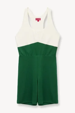 BOUNCE SHORT UNITARD  COURT GREEN IVORY