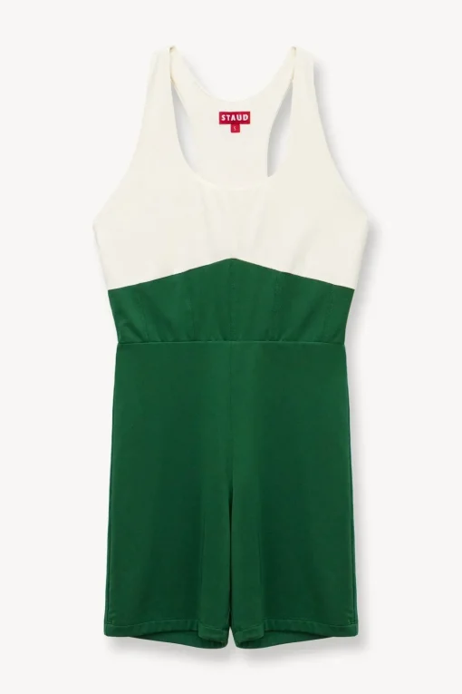 BOUNCE SHORT UNITARD  COURT GREEN IVORY