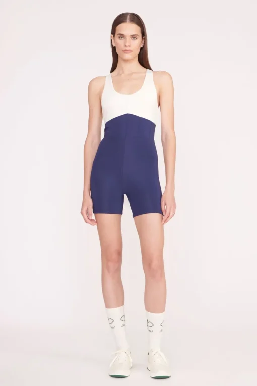 BOUNCE SHORT UNITARD  NAVY IVORY