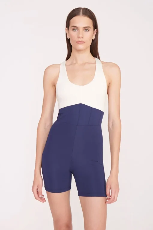 BOUNCE SHORT UNITARD  NAVY IVORY