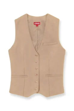 BRETT VEST  CAMEL