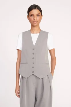 BRETT VEST  HEATHER GREY