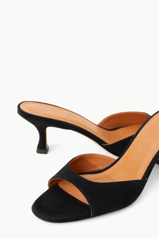 BRIGITTE MULE  BLACK SUEDE