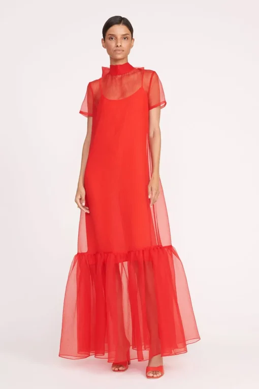 CALLUNA DRESS  RED ROSE