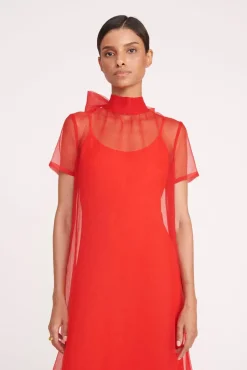 CALLUNA DRESS  RED ROSE