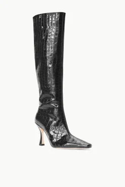 CAMI BOOT  BLACK CROC EMBOSSED