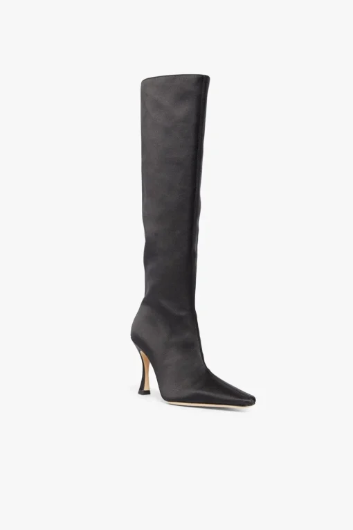 CAMI BOOT  BLACK SATIN